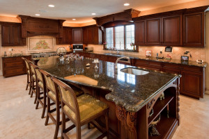 Why not add a theme to your kitchen? Notice the counter with a an elegant marble finish which complements the entire room